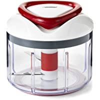 Zyliss ZC E910015 Easy Pull Procesador de Alimentos- Plástico y ABS- Blanco y Rojo- 14 cm